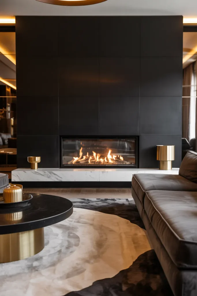 Black Fireplace Design