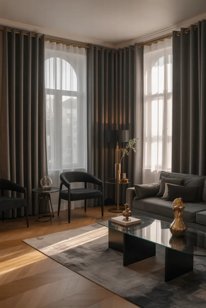 Dark Feature Curtains