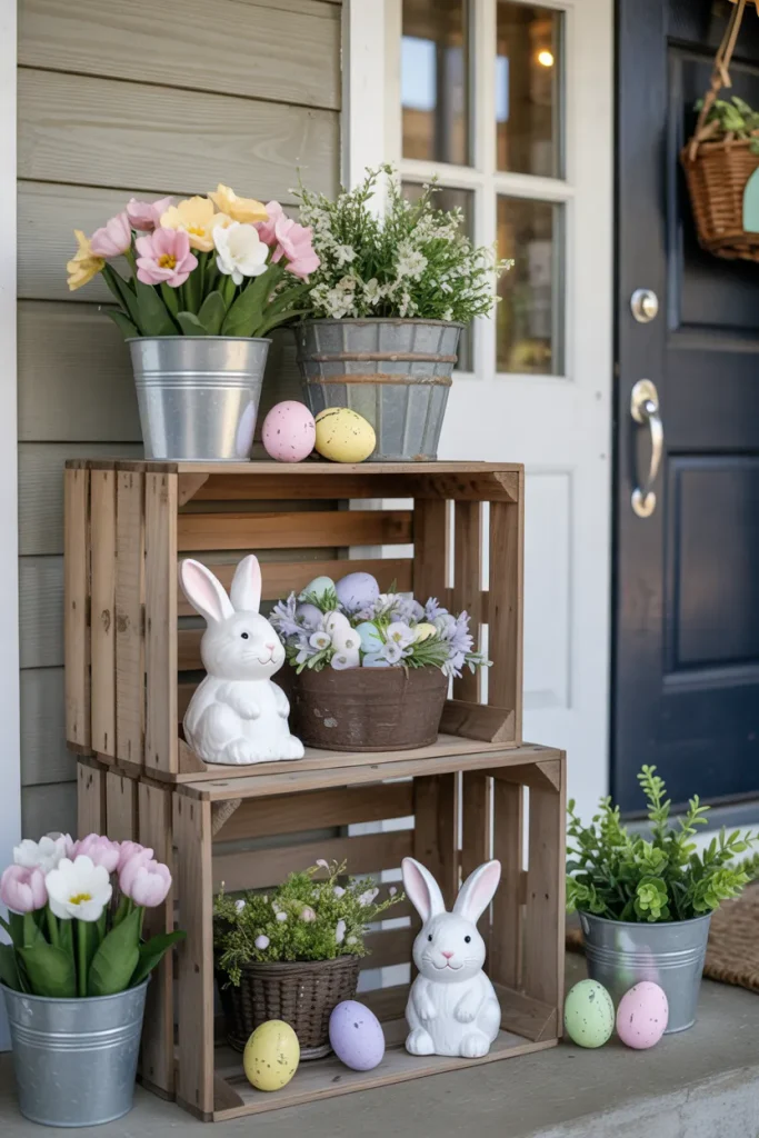 Easter Porch Crates