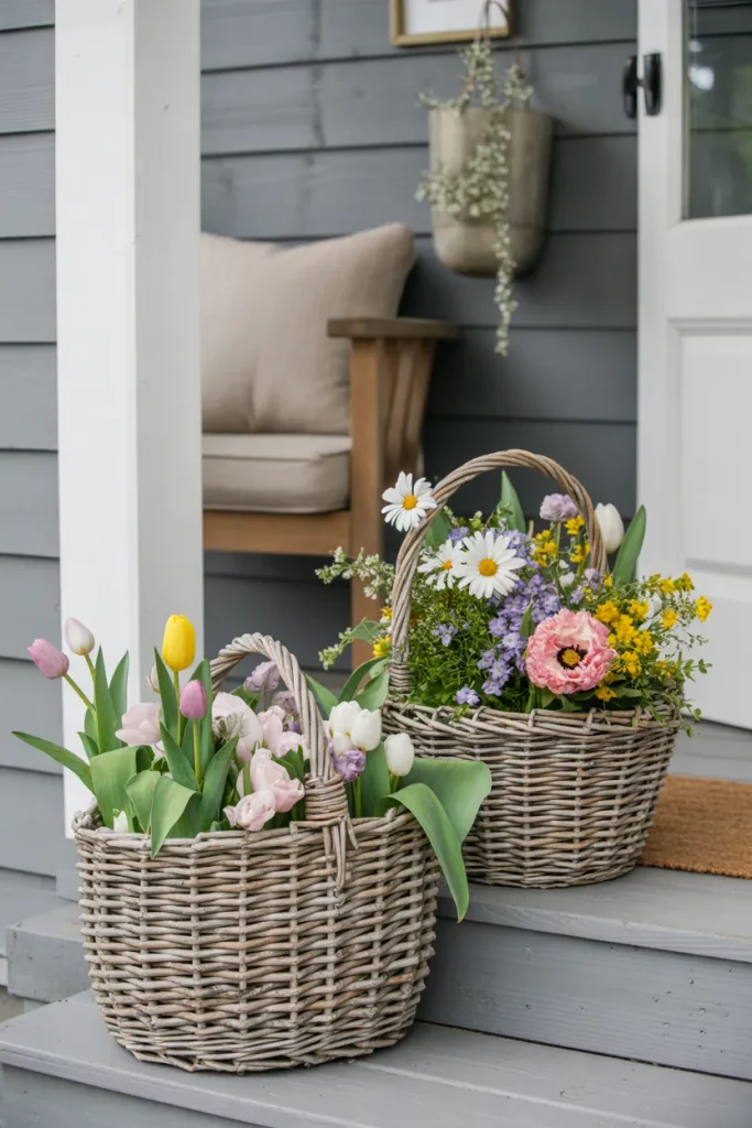 Floral Porch Baskets