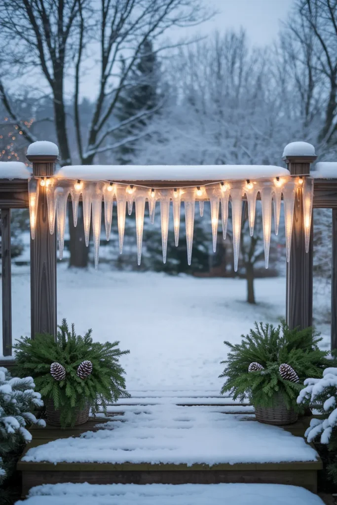 Frosted Icicle Lights