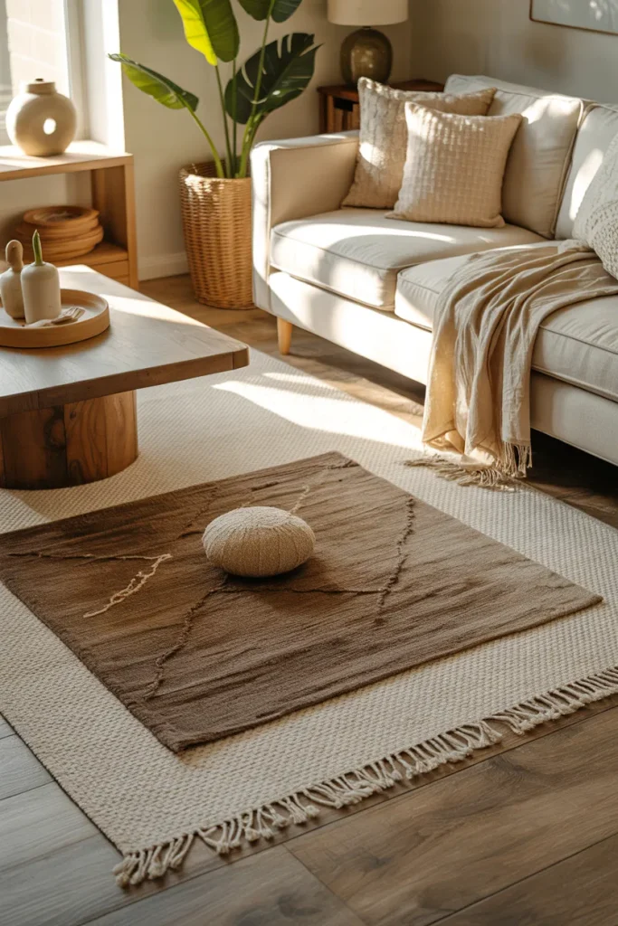 Neutral Layered Rugs