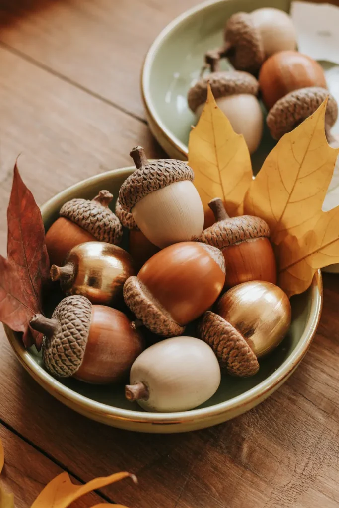 Painted Acorn Accents