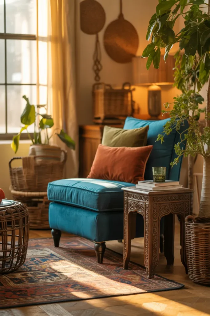 Peacock Blue Chair