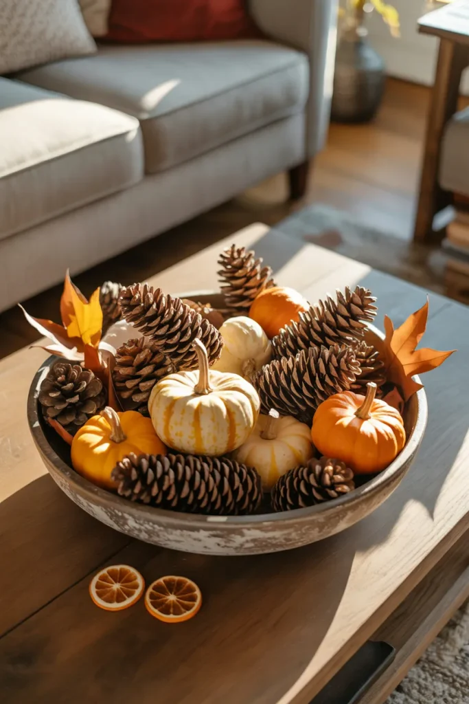 Pinecone Bowl Decor