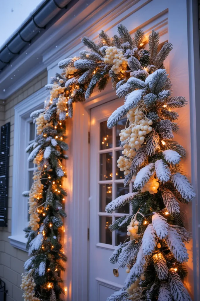Snowy Garland Frame