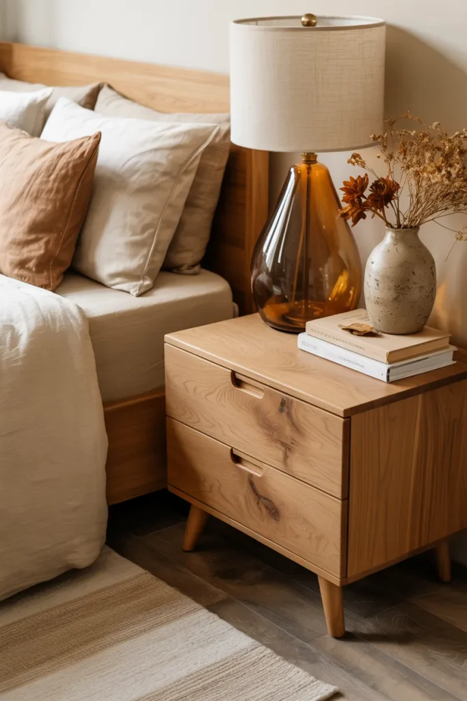 Warm Wood Nightstands