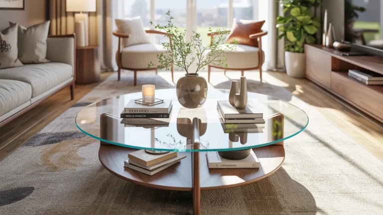 best round glass coffee tables for small spaces
