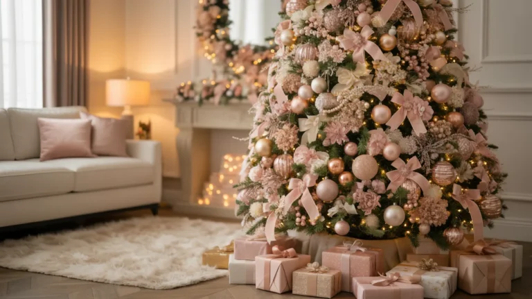 pink christmas tree decor ideas