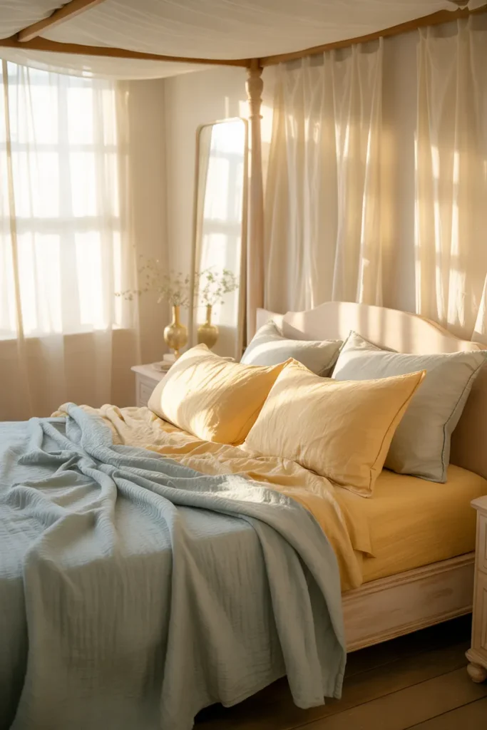 Airy Blue Bed Canopy