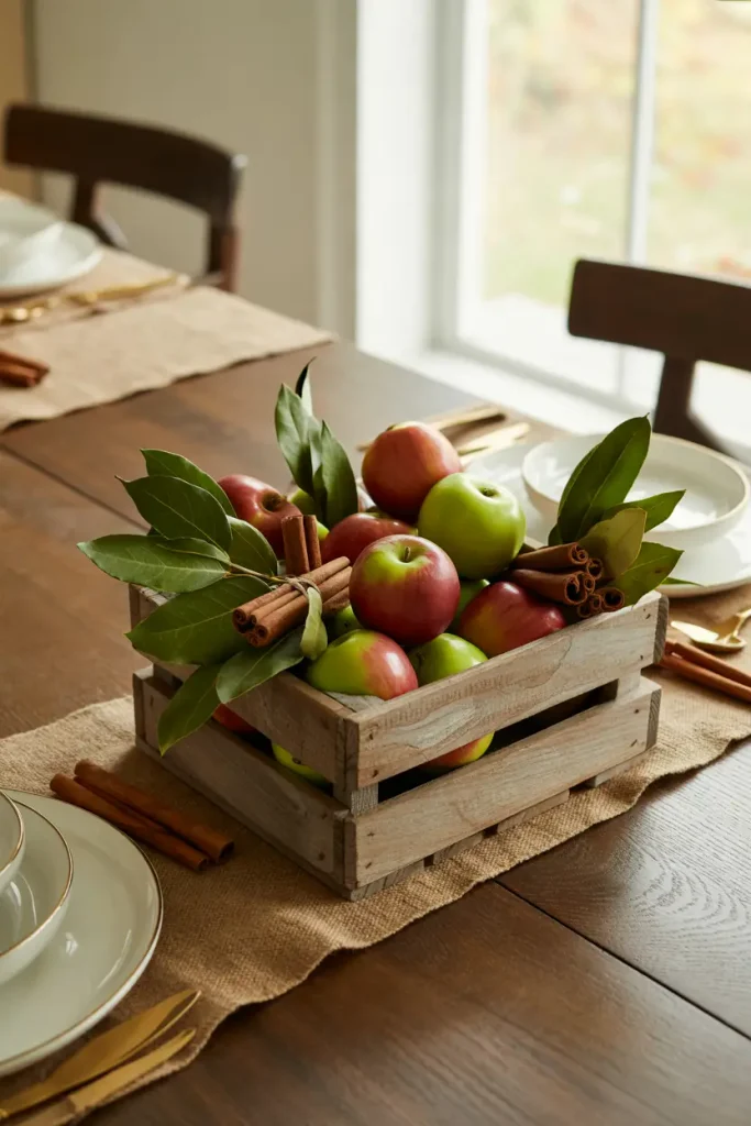 Apple Crate Centerpiece