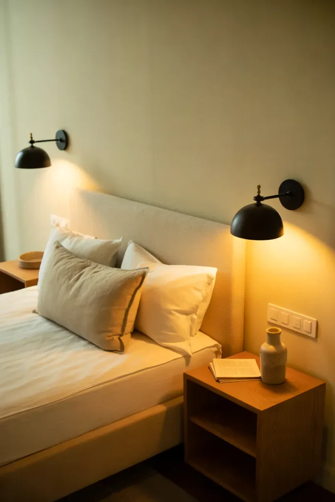 Black Bedside Sconces