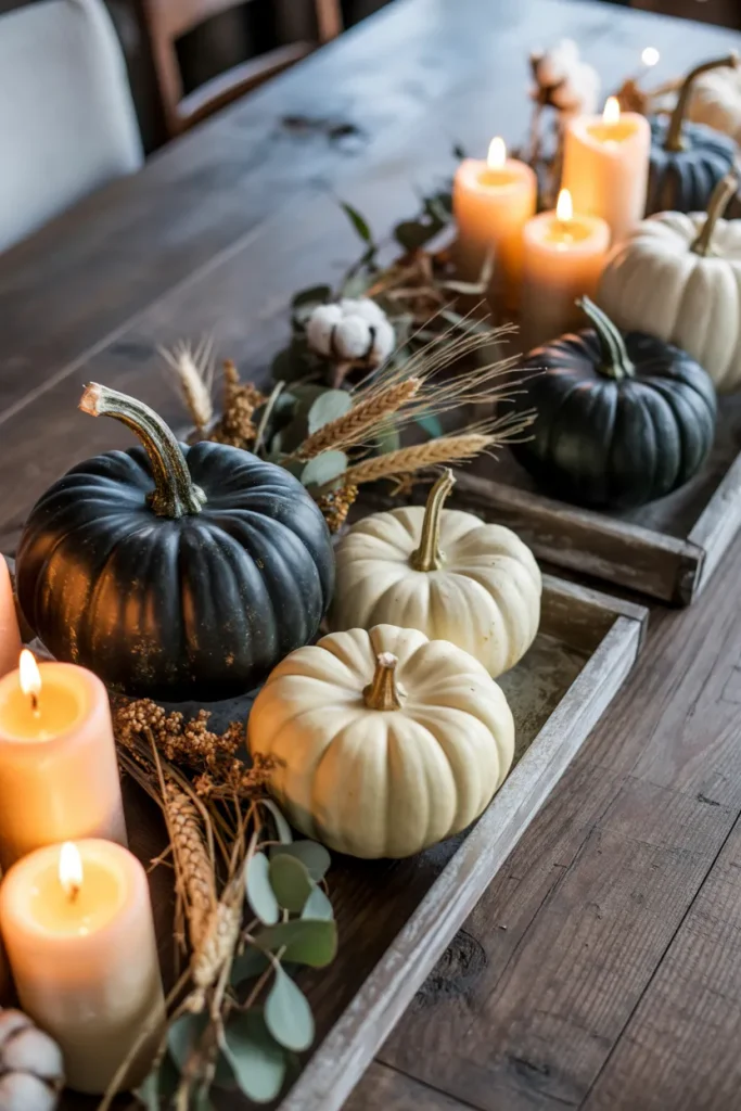 Black Painted Pumpkins