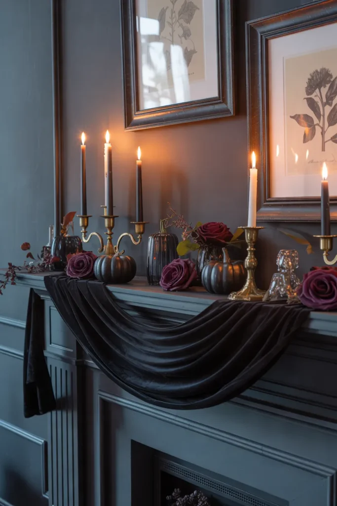 Black Velvet Mantel
