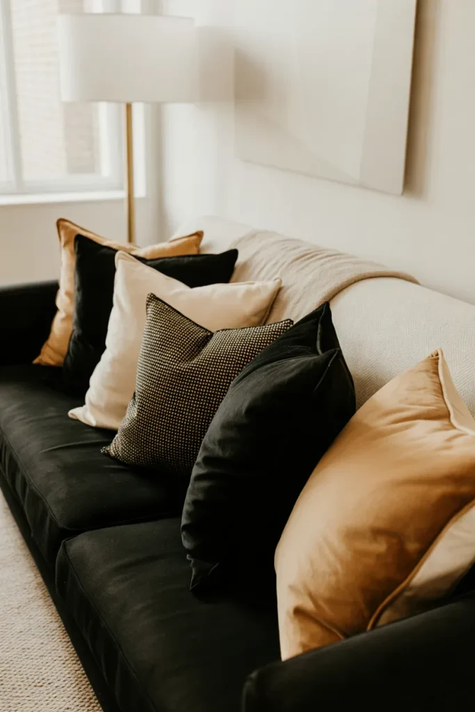 Black and Gold Cushions