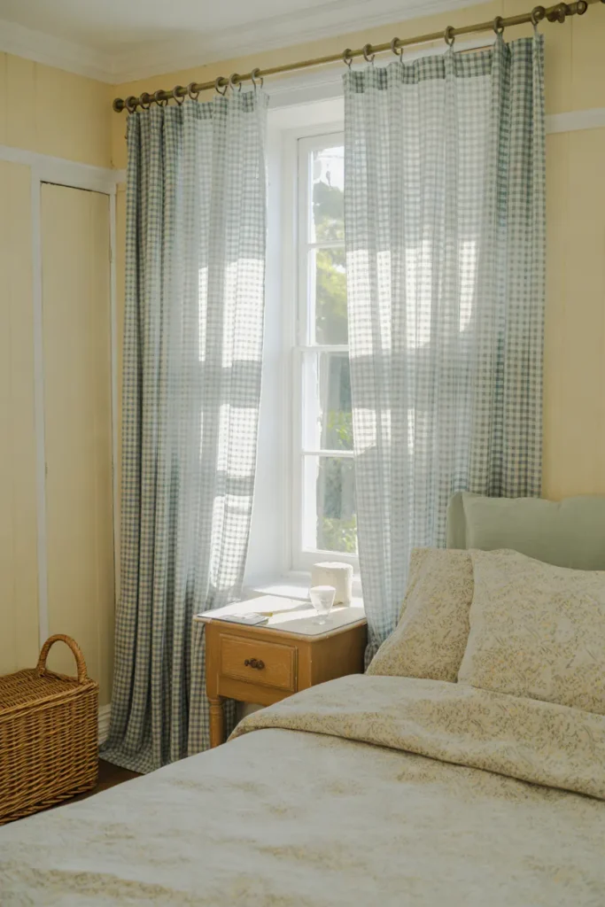 Blue Gingham Curtains