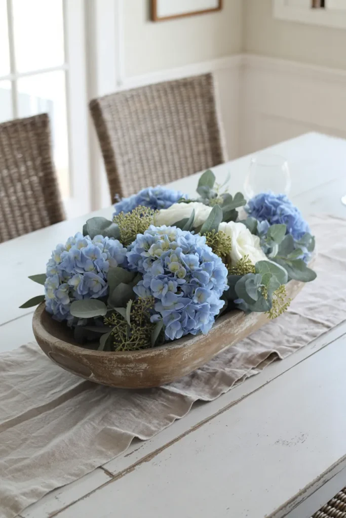 Blue Hydrangea Clusters