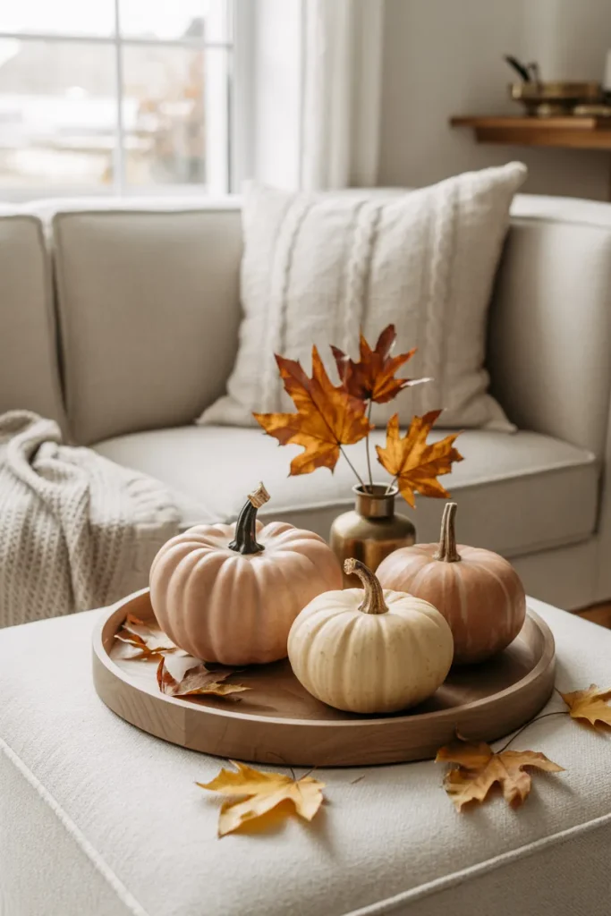 Blush Pumpkin Centerpiece