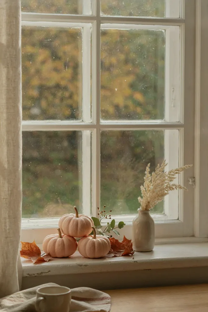 Blush Pumpkin Windowsill