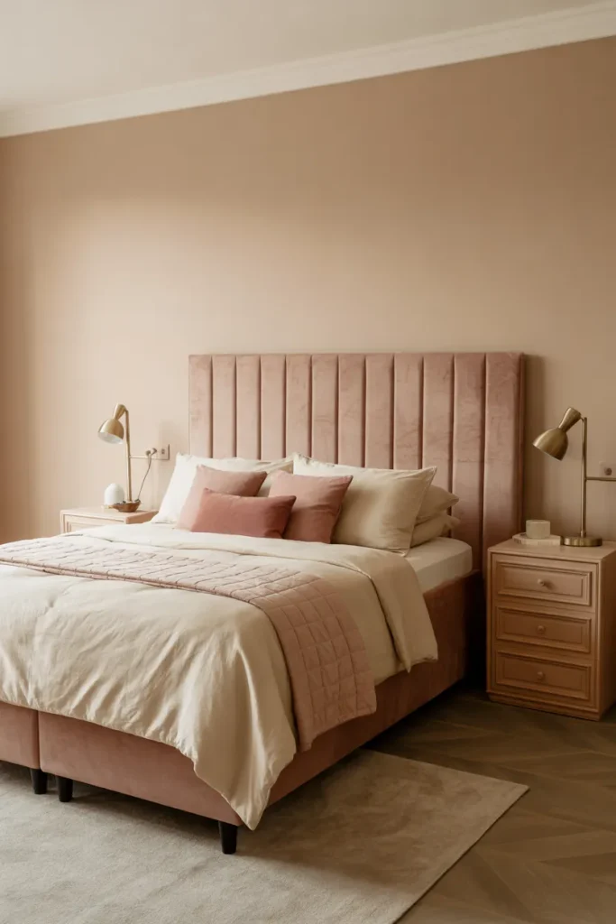 Blush Velvet Headboard