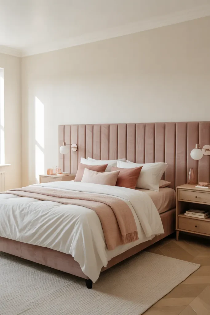 Blush Velvet Headboard