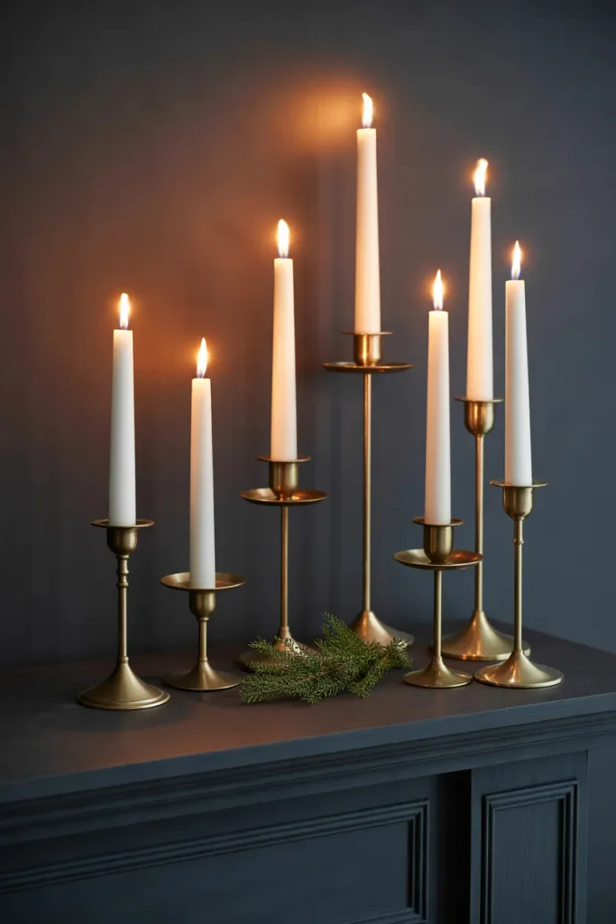 Brass Candle Grouping