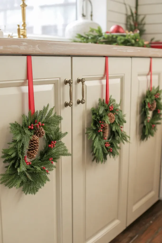 Cabinet Door Wreaths