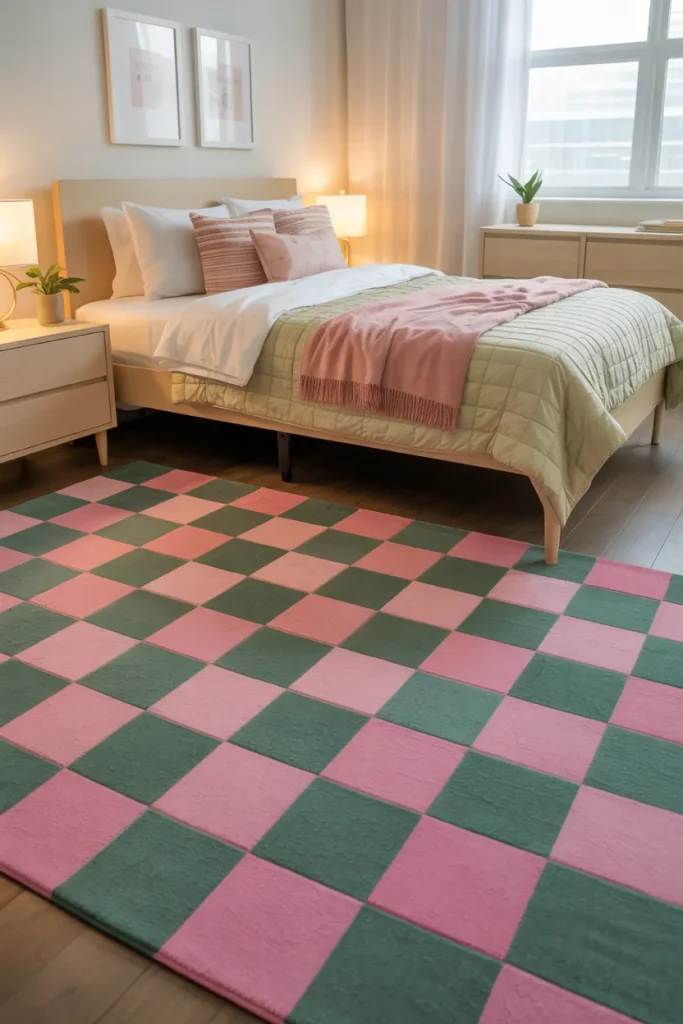Checkerboard Floor Rug