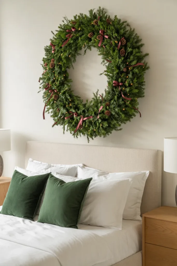Christmas Wreath Headboard