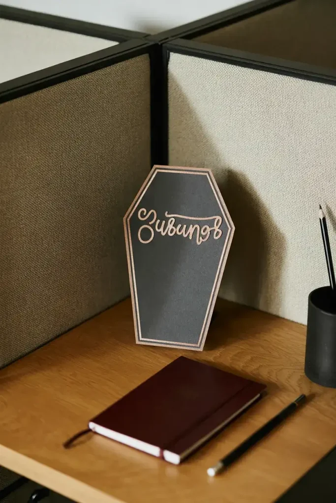 Coffin Desk Nameplate