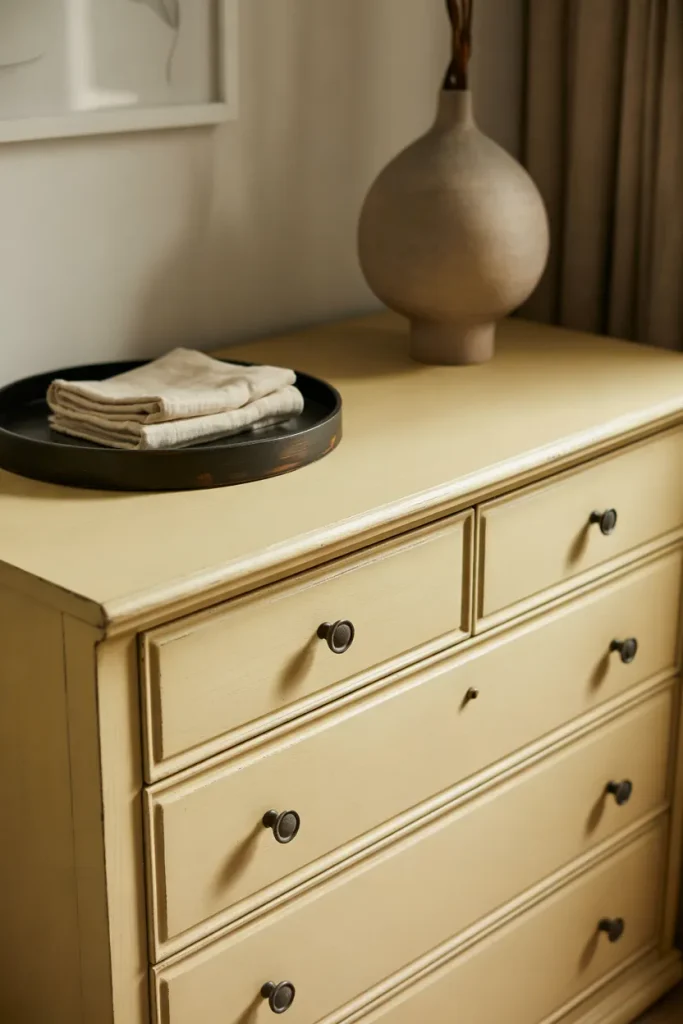 Cream Dresser Black Hardware