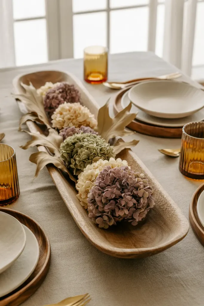 Dried Hydrangea Dough Bowl