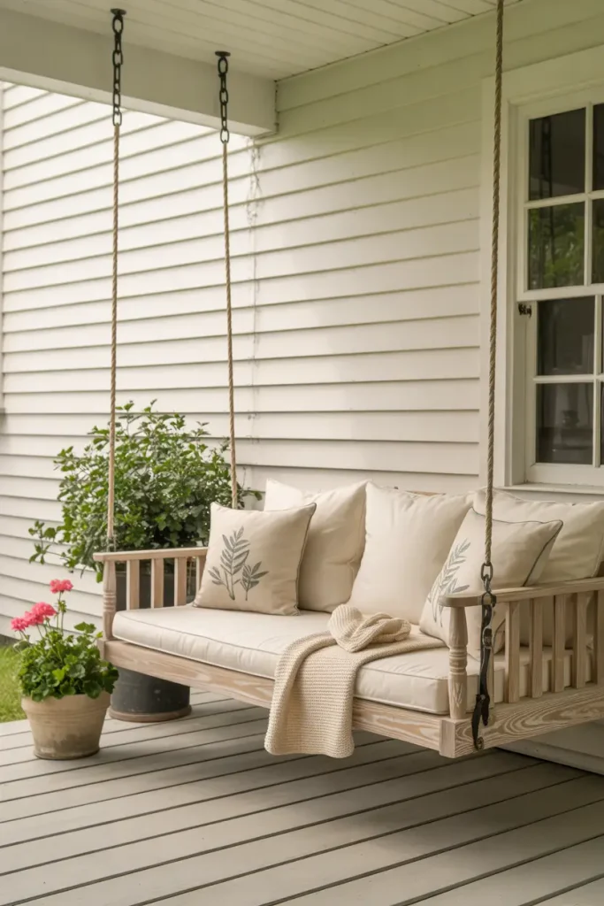 Floral Porch Swing