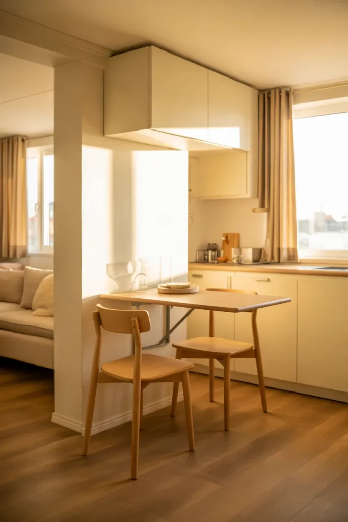 Fold-Down Dining Table