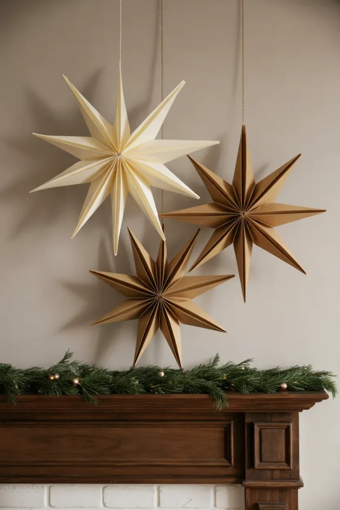 Folded Paper Star Display