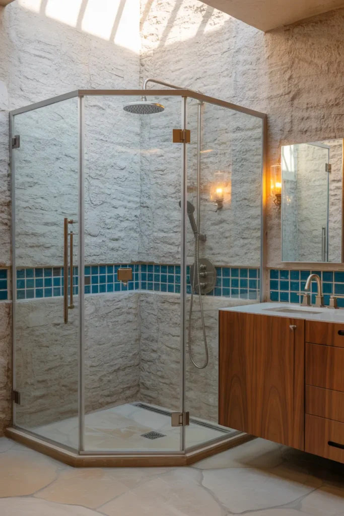 Gray Stone Shower