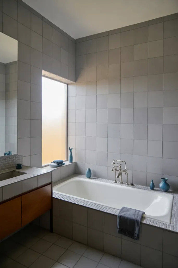 Gray Tile Walls