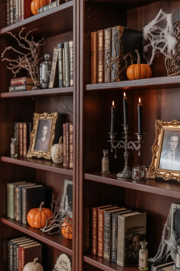 Haunted Bookshelf Styling
