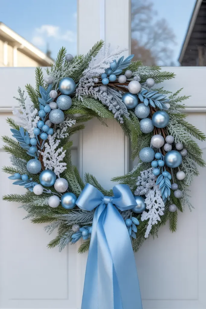 Icy Blue Wreath