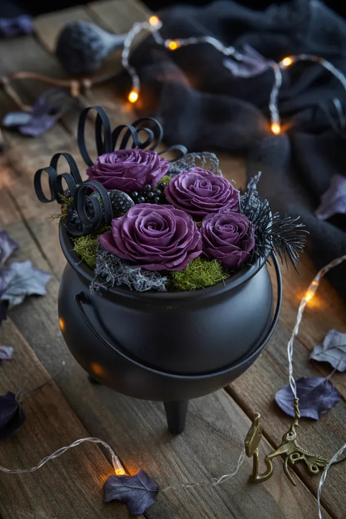 Mini Cauldron Centerpiece