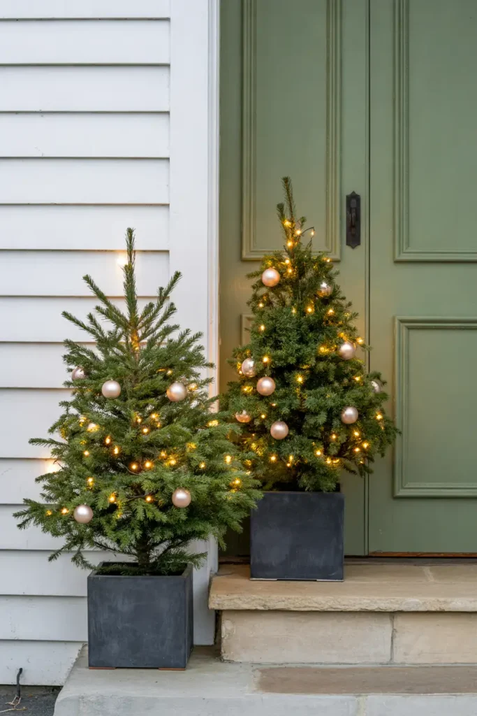 Mini Christmas Tree Pair