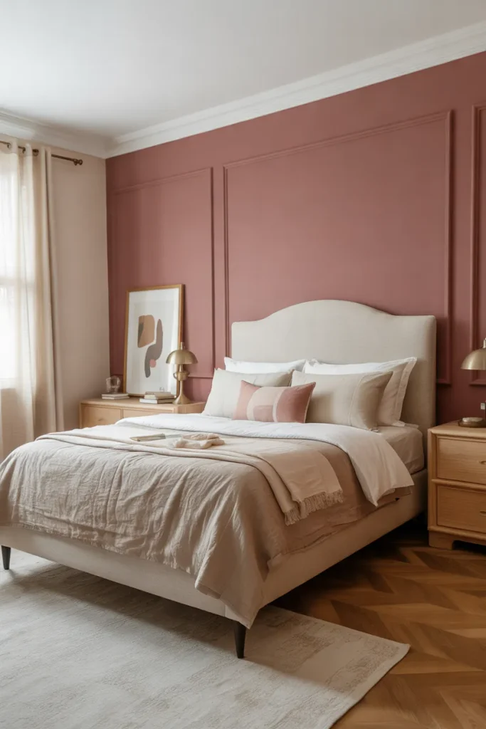 Muted Pink Accent Wall