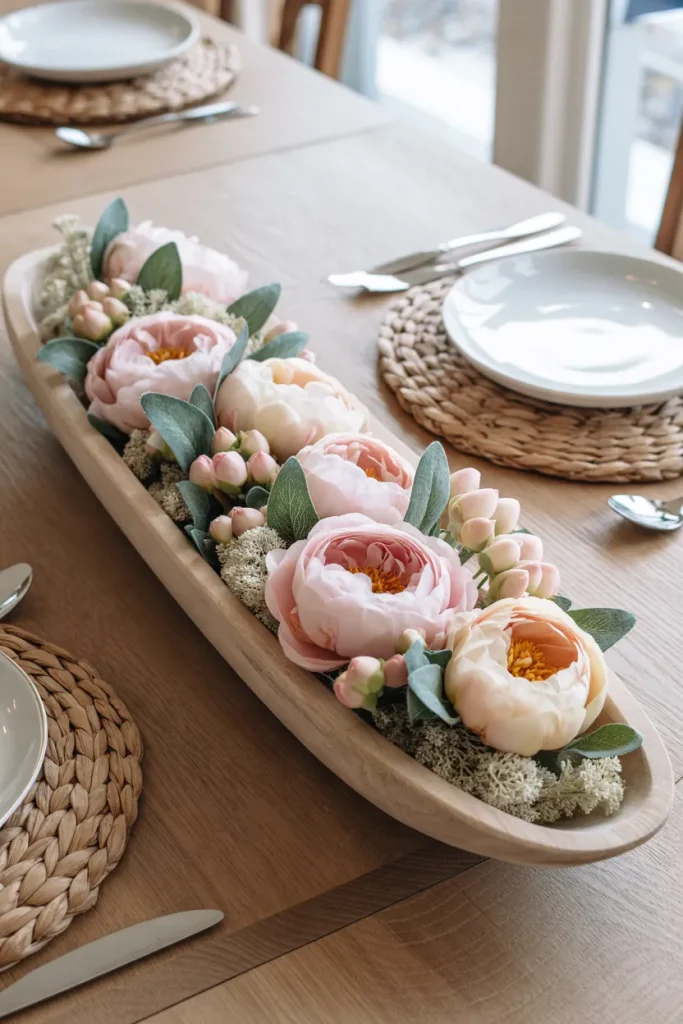 Peach Peony Centerpiece