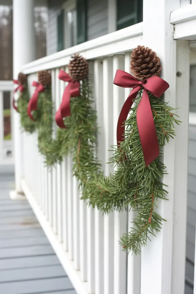Pinecone Railing Swags