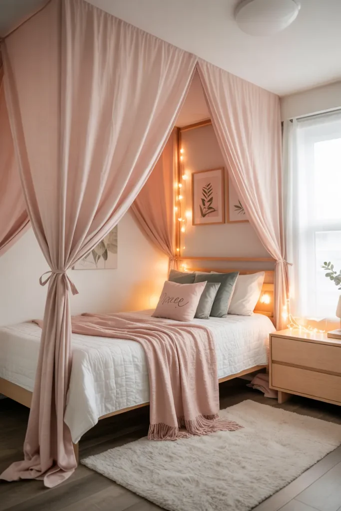 Pink Bed Canopy