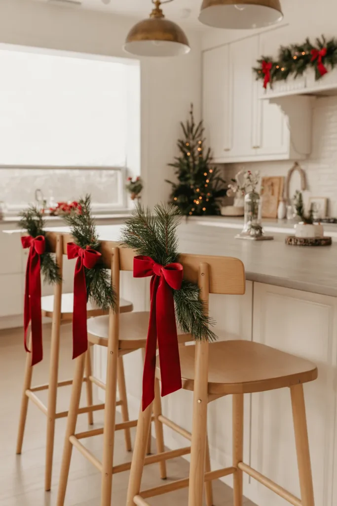 Ribbon-Tied Bar Stools