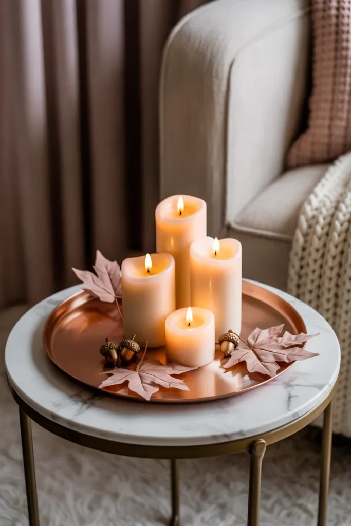 Rose Gold Candle Tray