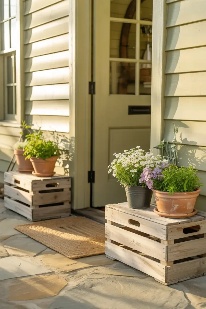 Rustic Wooden Crate Display