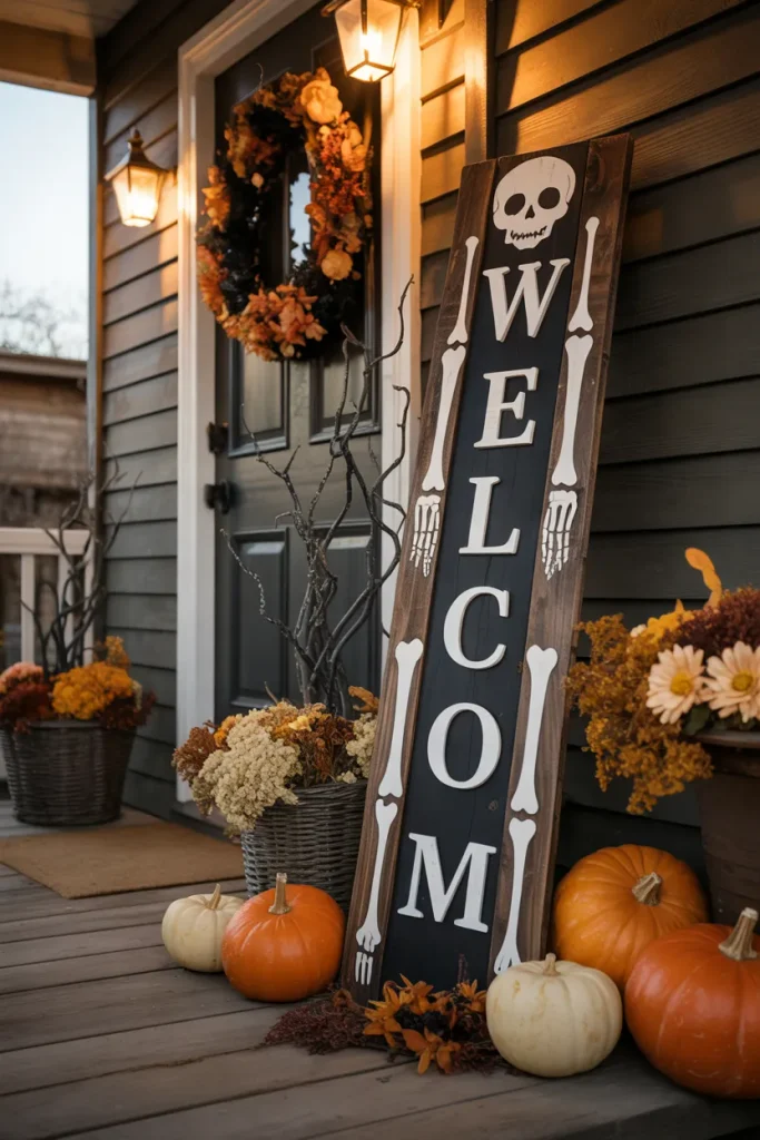 Skeleton Welcome Sign