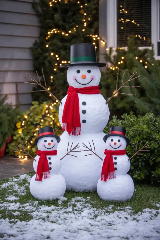 Snowman Lawn Trio
